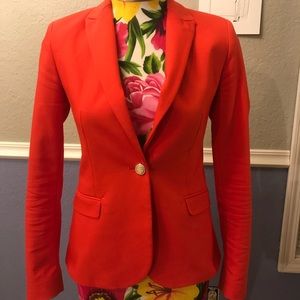 ZARA Red Blazer Small Bright